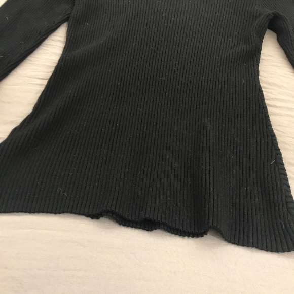 Black mock turtle with cut out sweater - Picture 7 of 10